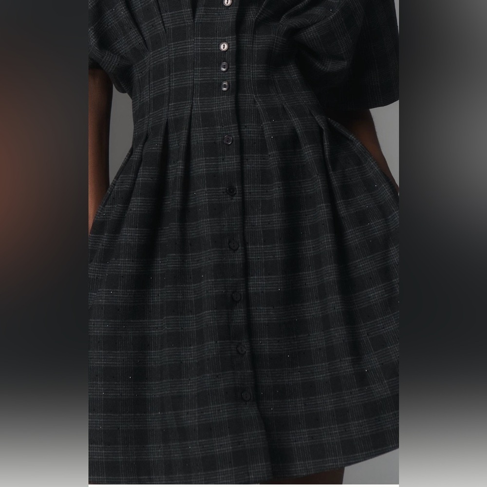 Anthropologie x Exquise Tobie Mini Shirt Dress Size XL NEW - Picture 2 of 13